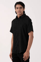 Men Short Sleeve Shirt (Black)