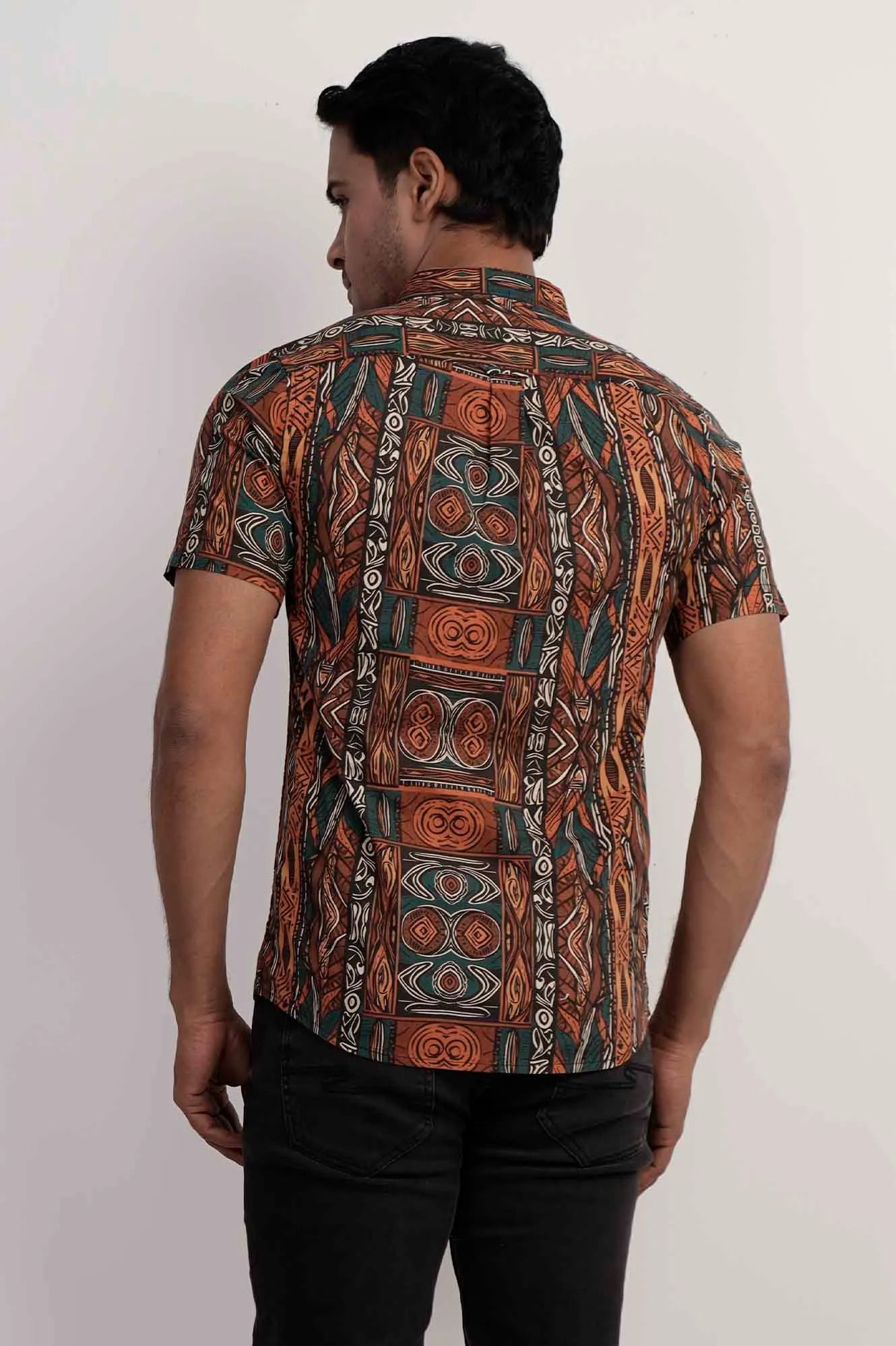 Men Short Sleeve Shirt (Multi Printed)