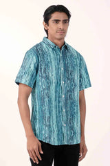 Men Short Sleeve Shirt (Teal)