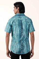 Men Short Sleeve Shirt (Teal)