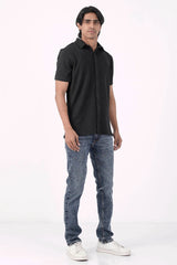 Men Short Sleeve Shirt (Black)