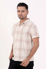 Men's Short Sleeve Shirt (Beige)