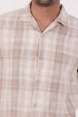 Men's Short Sleeve Shirt (Beige)