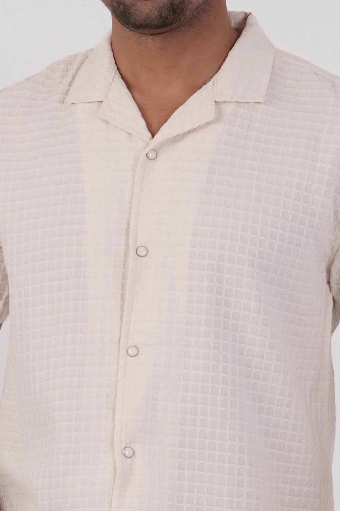 Men's Short Sleeve Shirt (Off White)