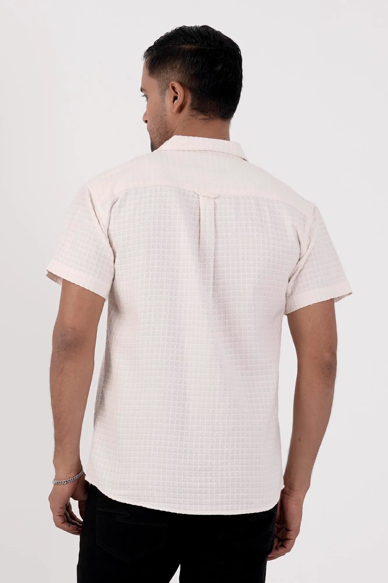 Men's Short Sleeve Shirt (Off White)