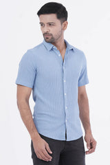 Men Short Sleeve Shirt (Blue)