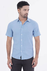 Men Short Sleeve Shirt (Blue)