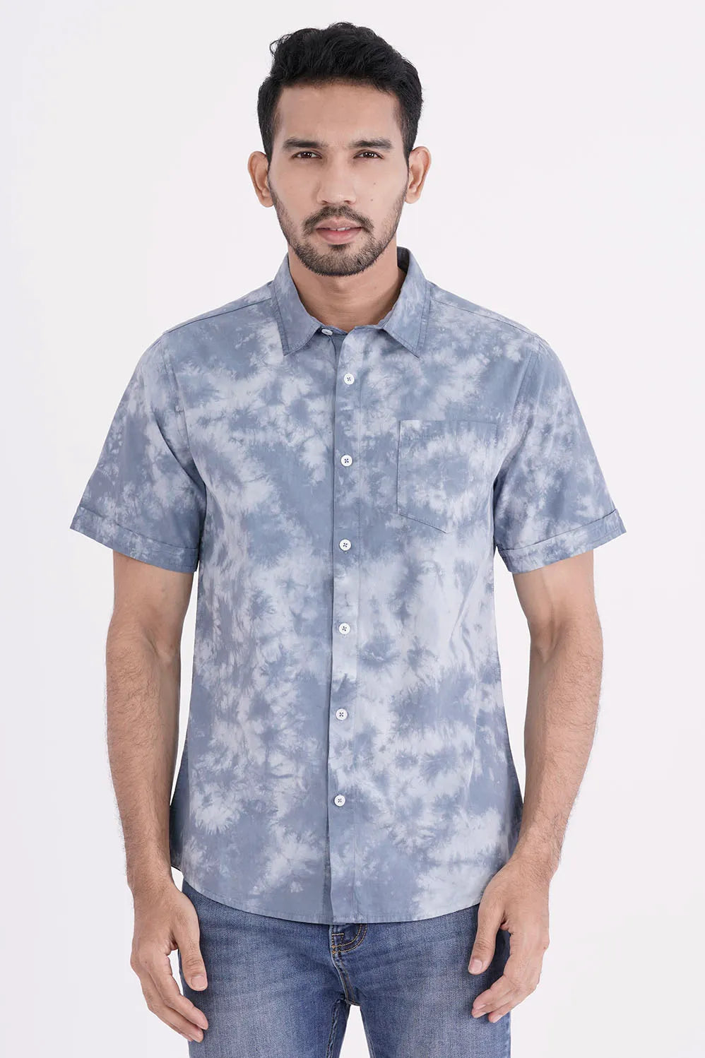 Men Short Sleeve Shirt (Grey)