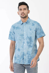 Men Short Sleeve Shirt (Blue)