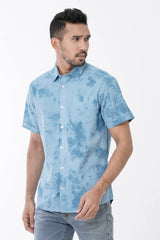 Men Short Sleeve Shirt (Blue)