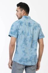 Men Short Sleeve Shirt (Blue)