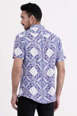 Men Short Sleeve Shirt (Bandana Printed)