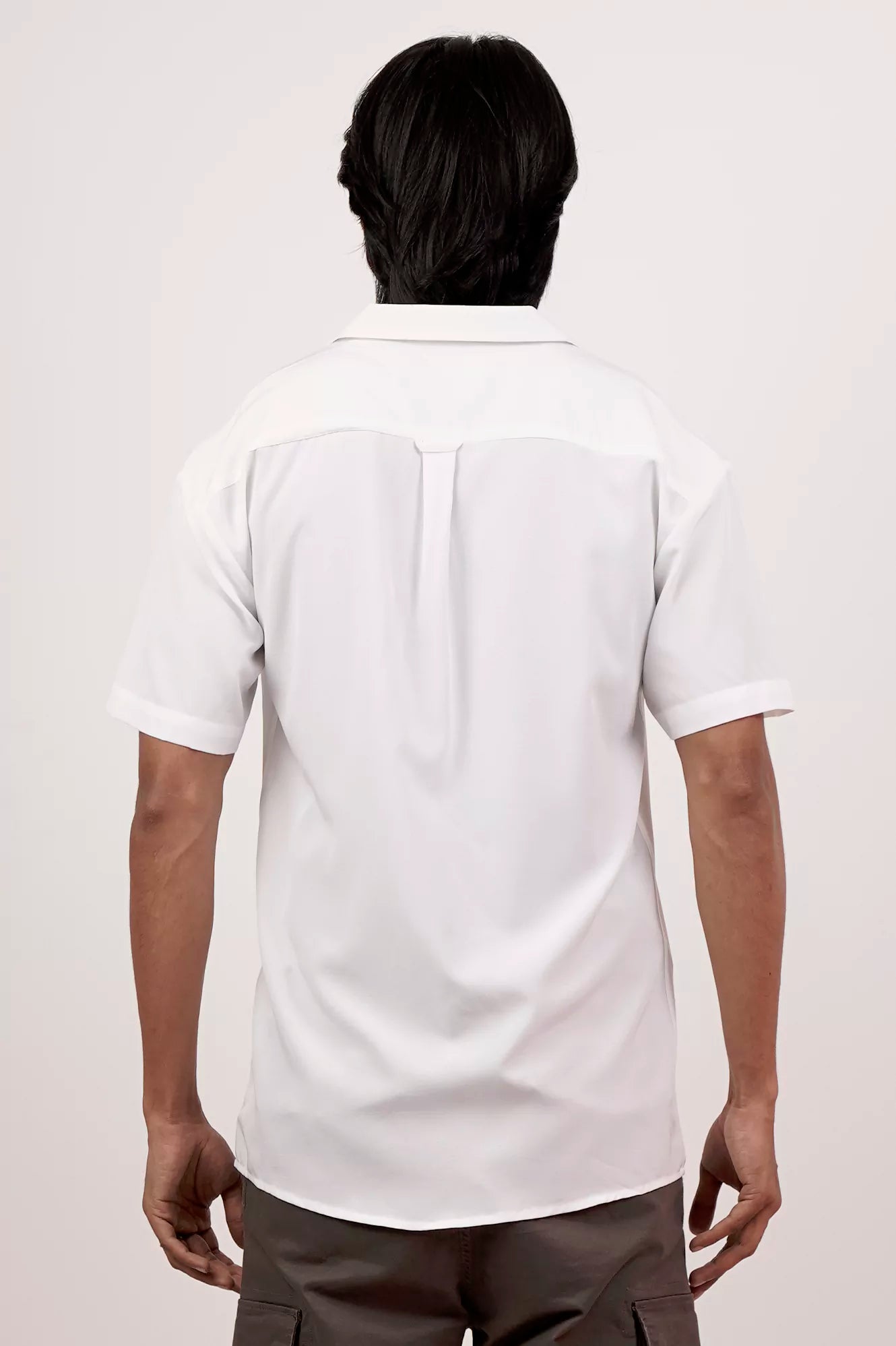 Men's Short Sleeve Shirt (White)