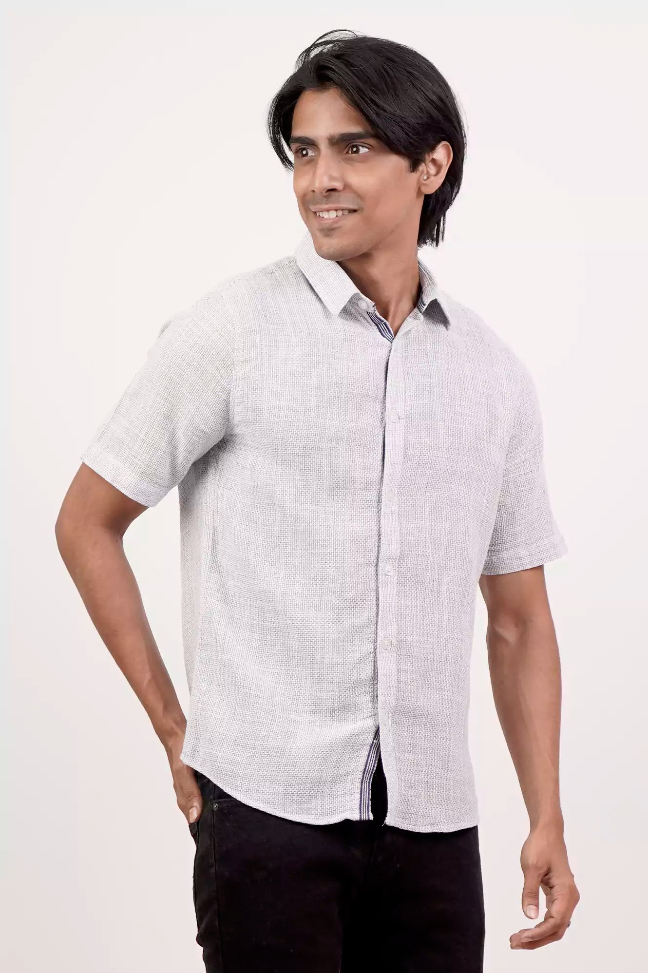Men's Short Sleeve Shirt (Blue)