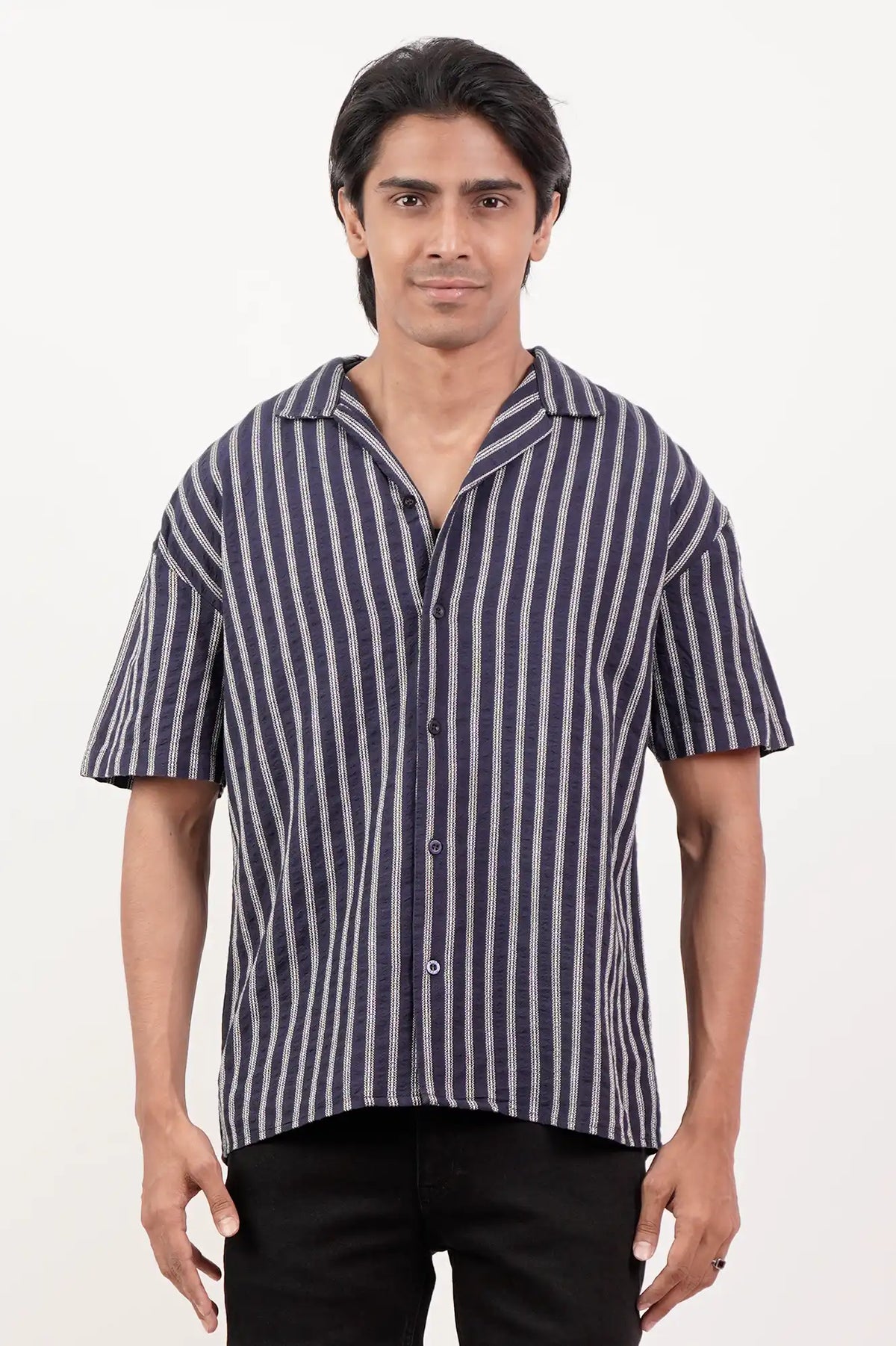 Men's Short Sleeve Shirt (Navy)
