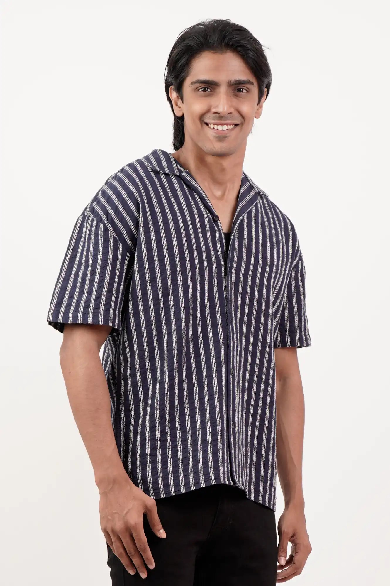 Men's Short Sleeve Shirt (Navy)