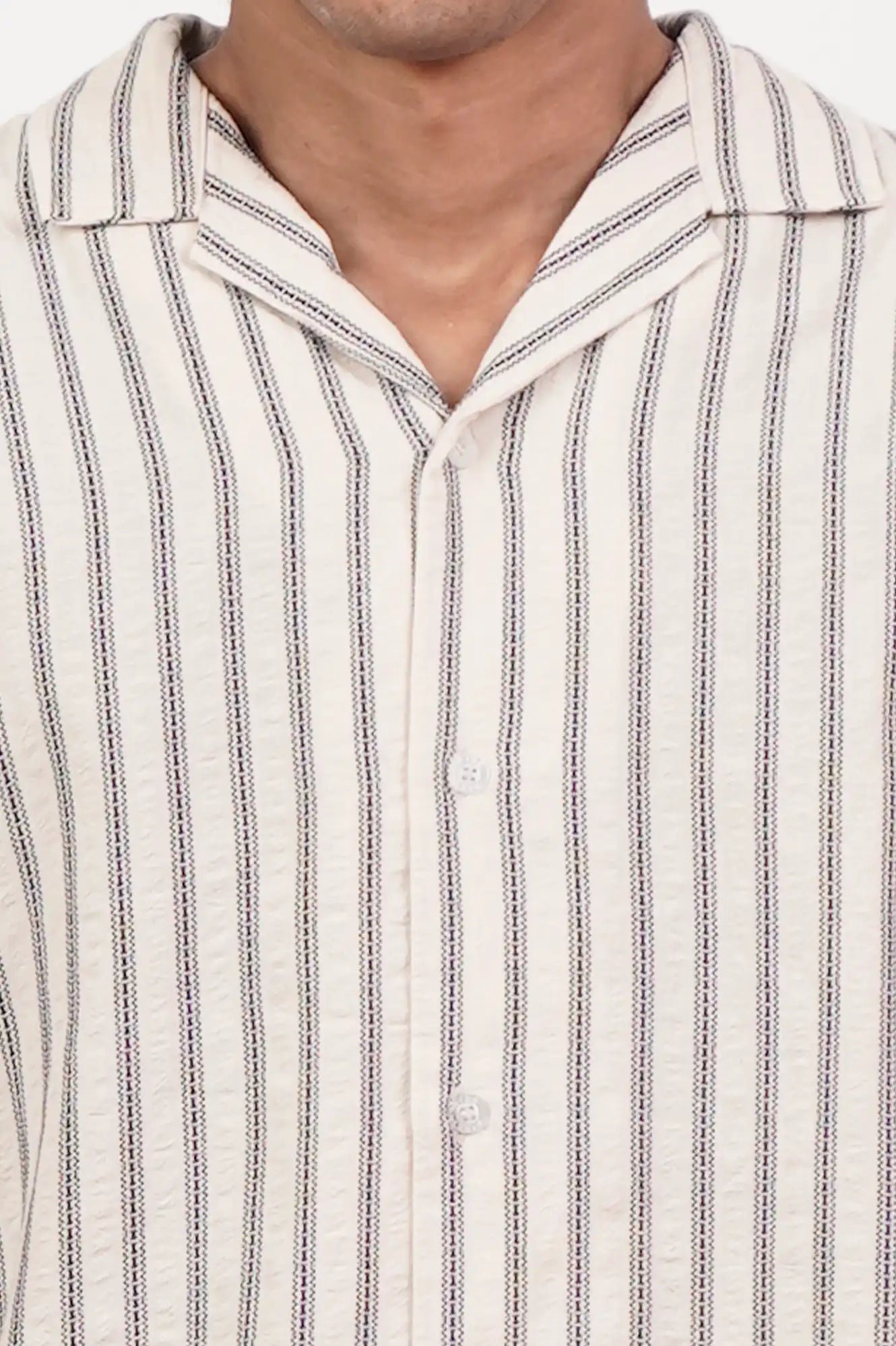 Men's Short Sleeve Shirt (Off White)
