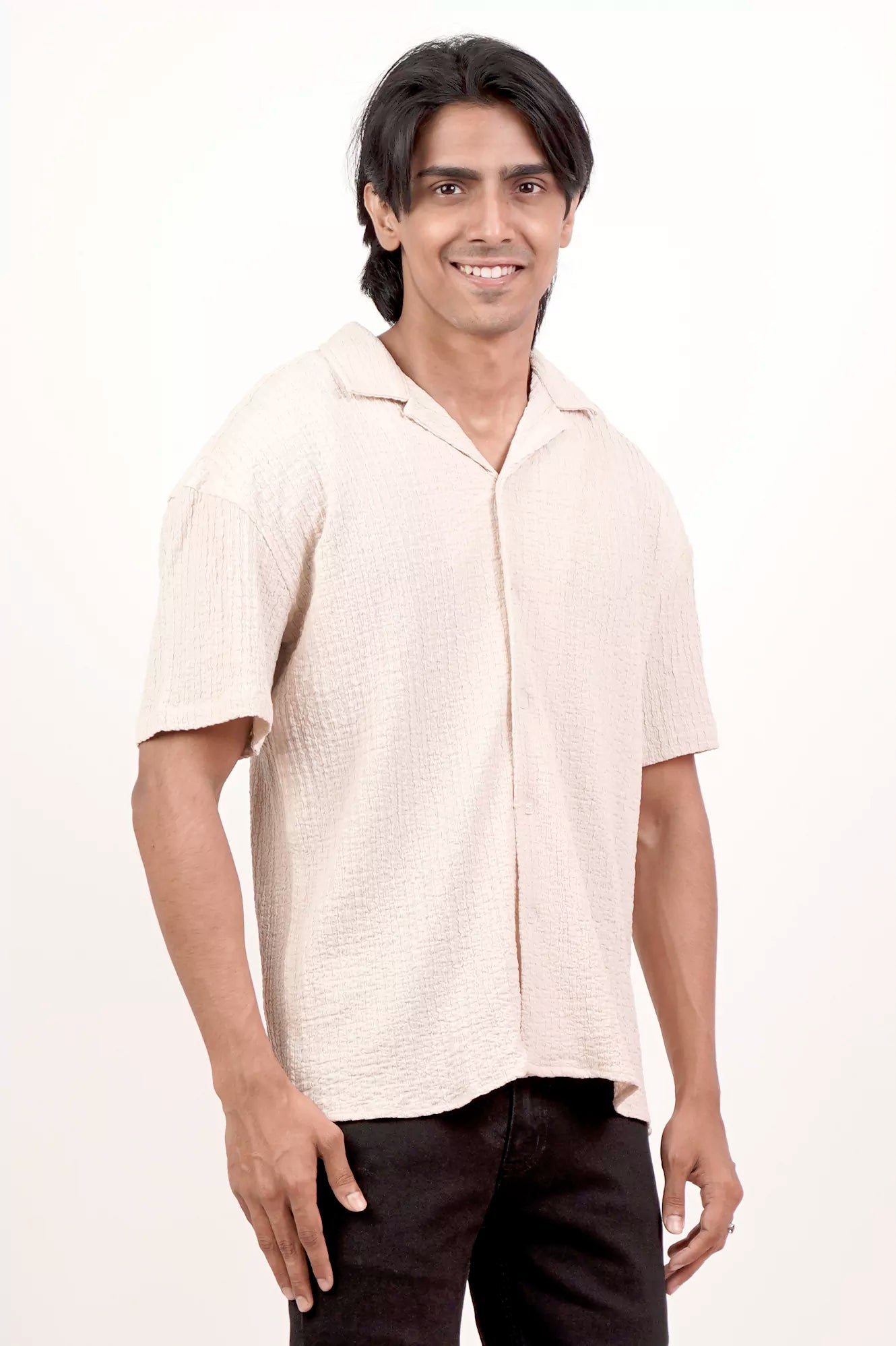 Men's Short Sleeve Shirt (Ivory)