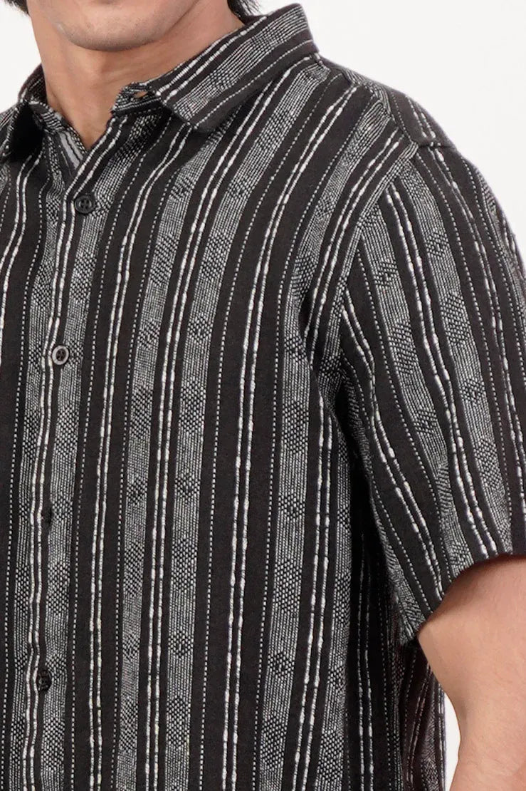 Men's Short Sleeve Shirt (Black)