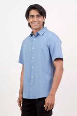 Men's Short Sleeve Shirt (Blue)