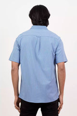 Men's Short Sleeve Shirt (Blue)