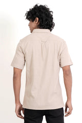 Men's Short Sleeve Shirt (Beige)