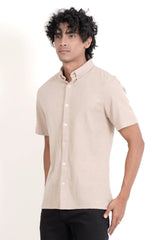 Men's Short Sleeve Shirt (Beige)