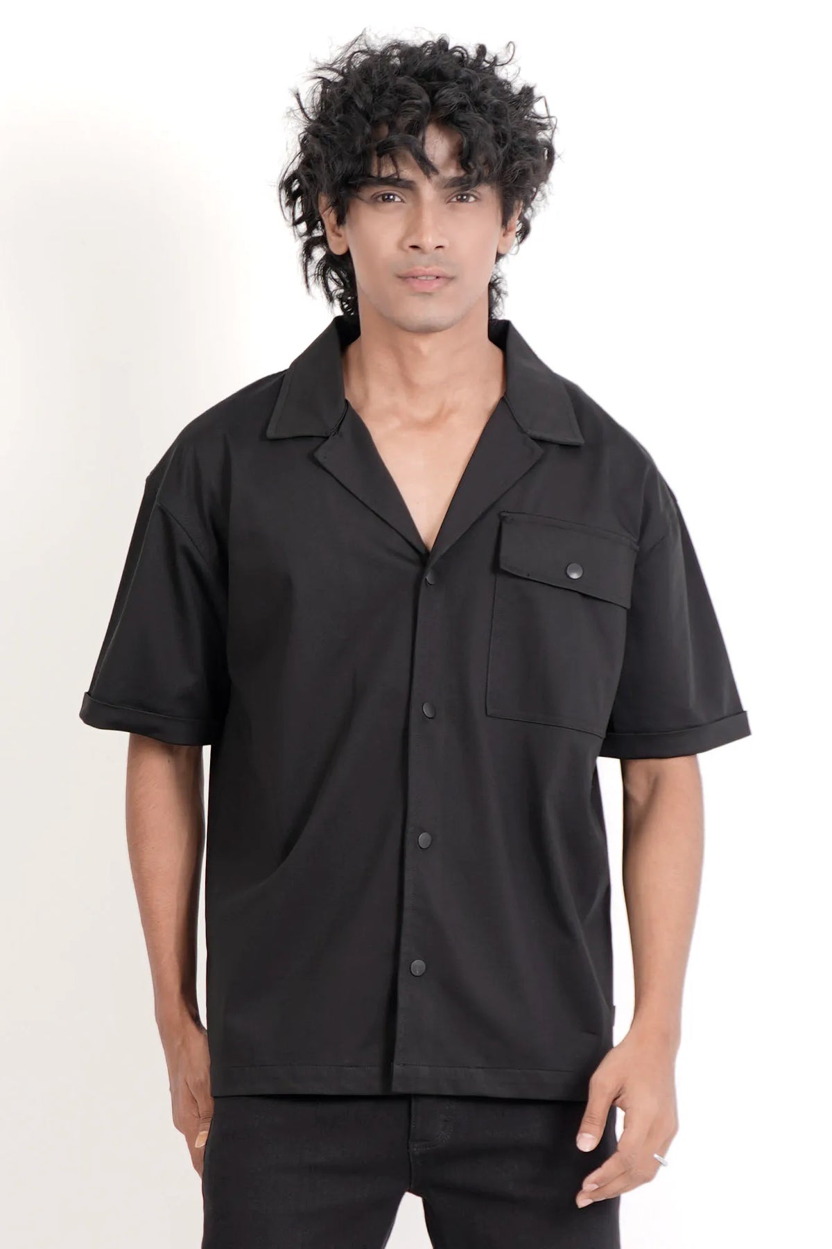 Men's Short Sleeve Shirt (Black)