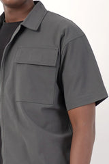 Men's Short Sleeve Shirt (Grey)