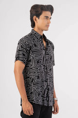 Men's Short Sleeve Shirt (Black)