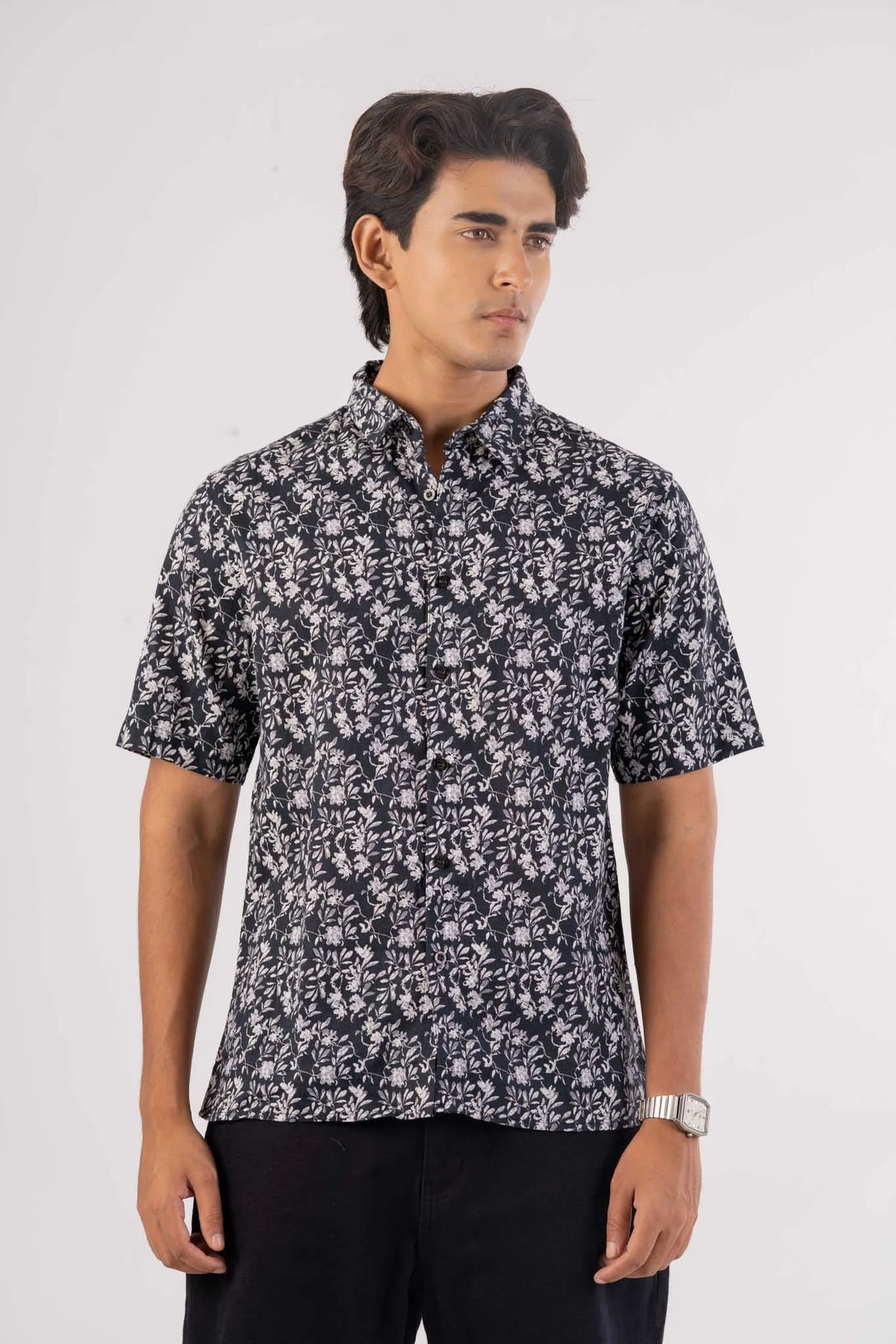 Men's Short Sleeve Shirt (Black)