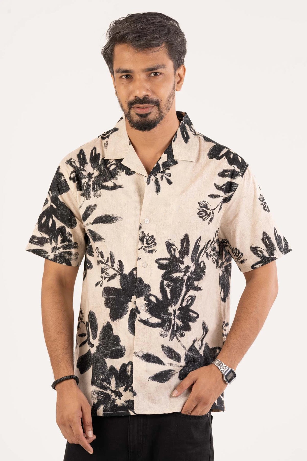 Men's Short Sleeve Shirt (Ivory)