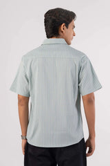 Men's Short Sleeve Shirt (Aqua Green)