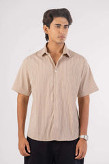 Men's Short Sleeve Shirt (Lt. Beige)