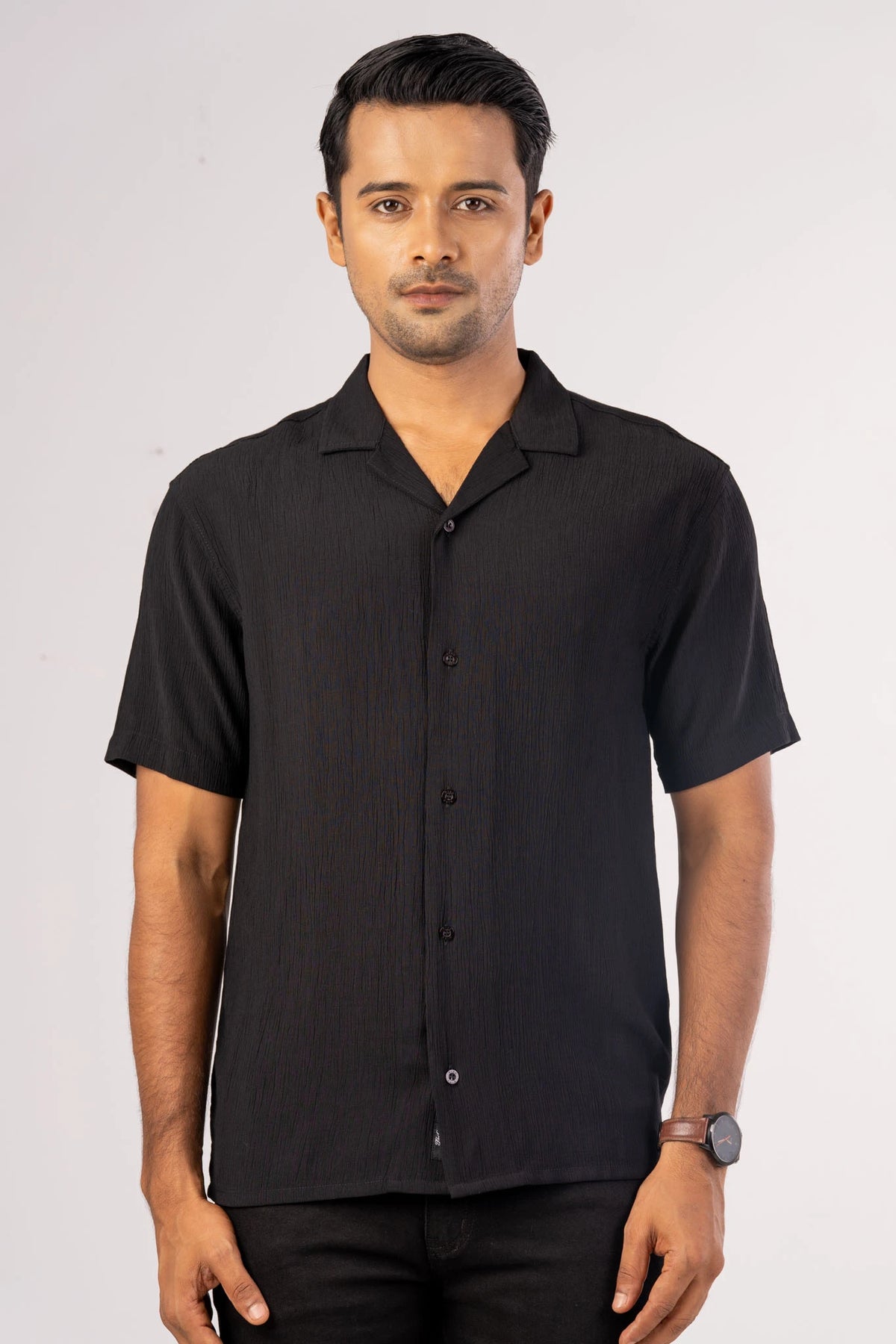 Men's Short Sleeve Shirt (Black)