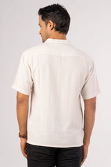Men's Short Sleeve Shirt (Ivory)