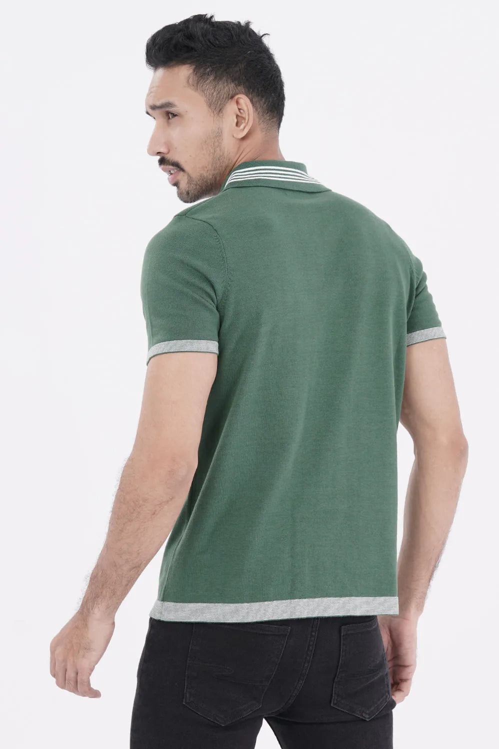 Men Sweater T-Shirt (Dk. Green)
