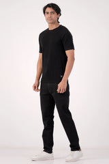 Men Sweater T-Shirt (Black)