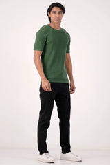 Men's Sweater T-Shirt (Bottle Green)