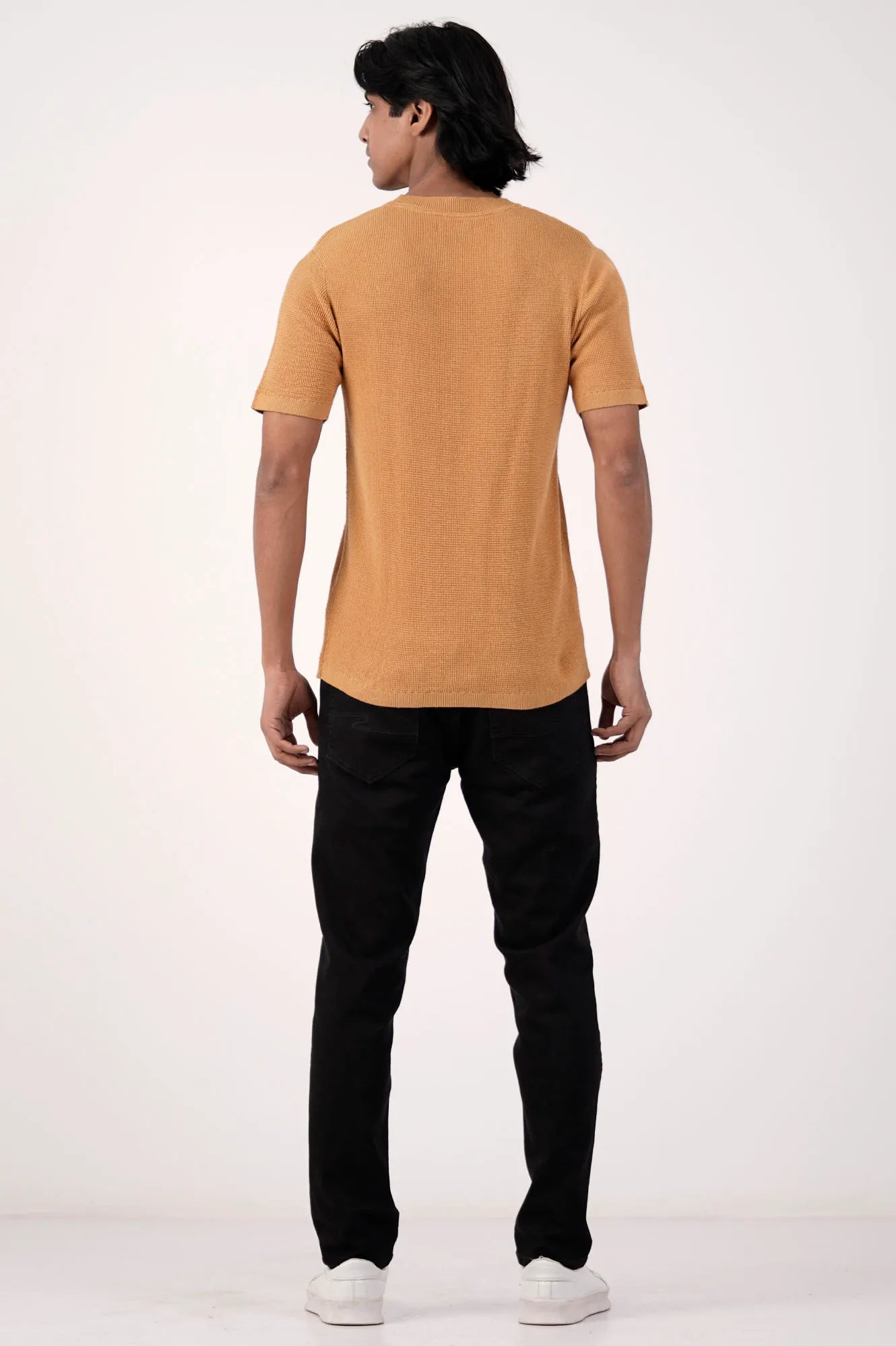 Men Sweater T-Shirt (Mustard)