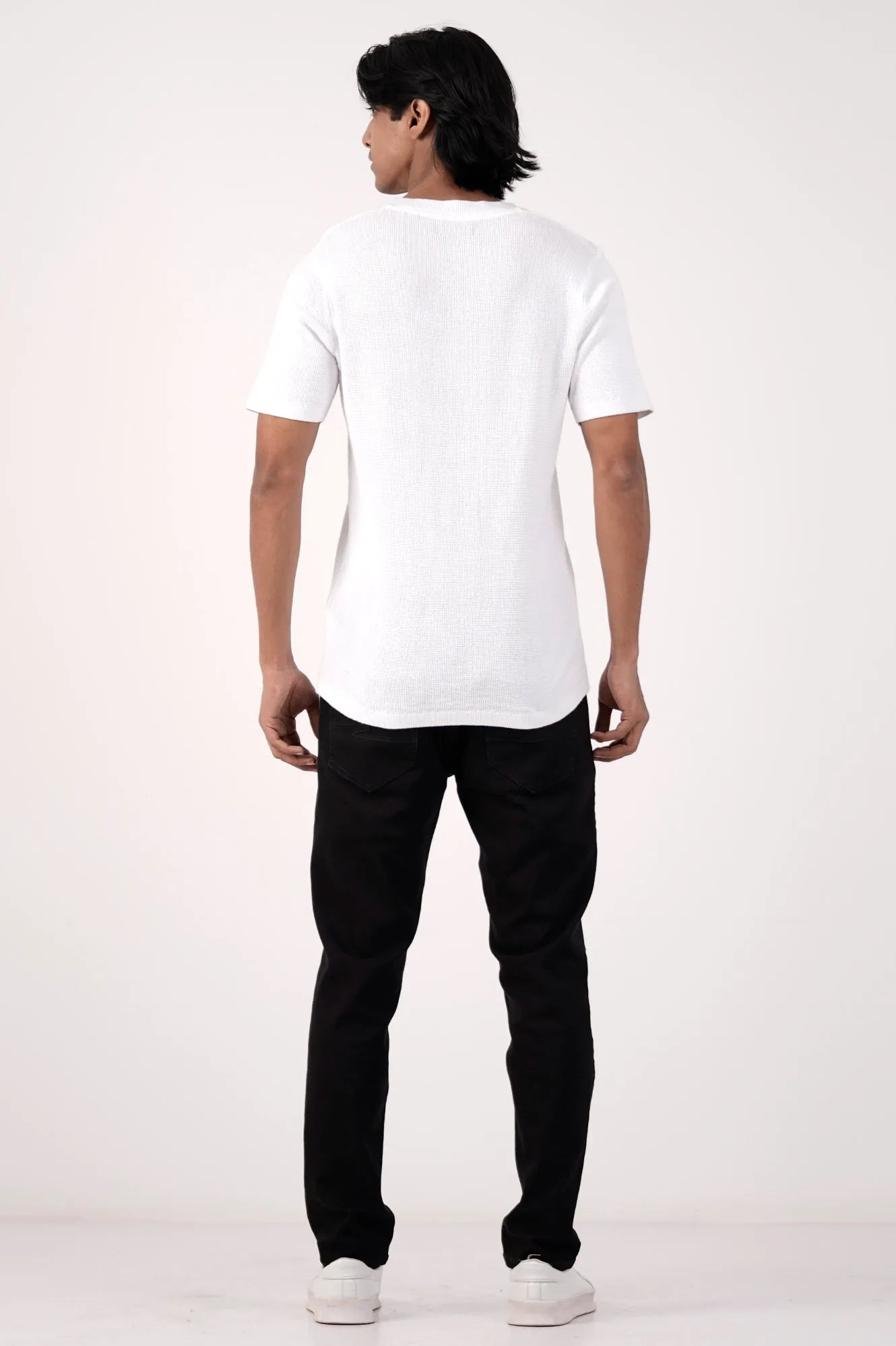 Men Sweater T-Shirt (White)