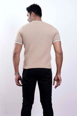 Men Sweater T-Shirt (Beige)