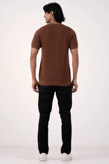 Men Sweater T-Shirt (Brown)
