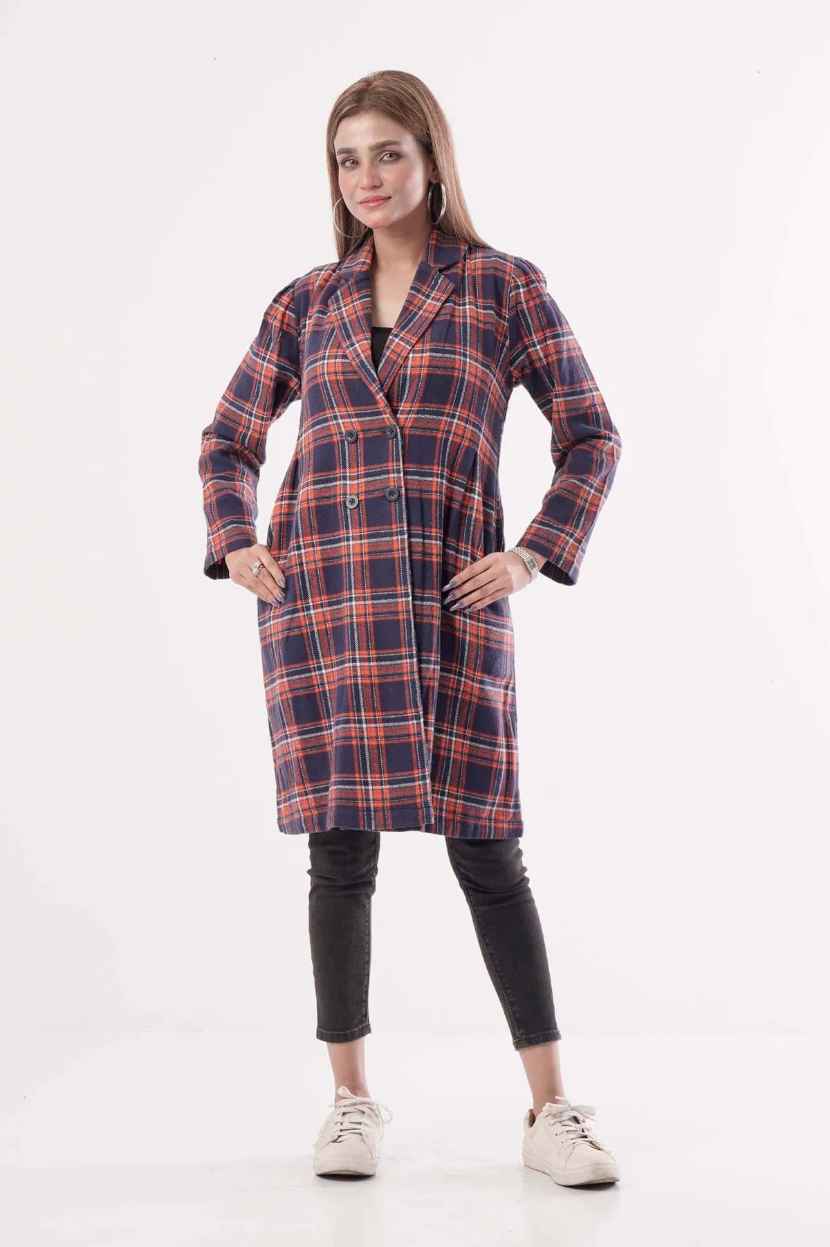 Women's Blazer (White Check)