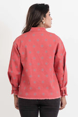Women's Jacket (Coral Printed)