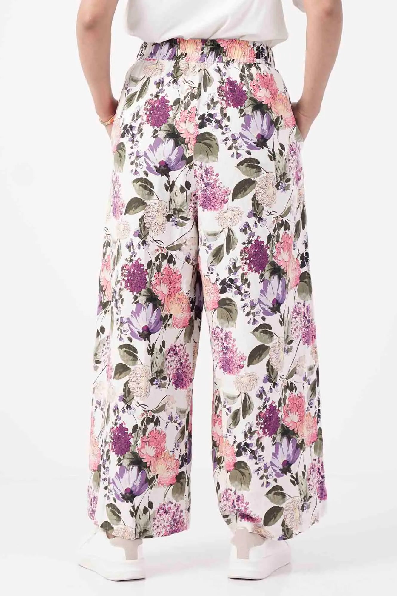 Women's Palazzo (Flower Print)