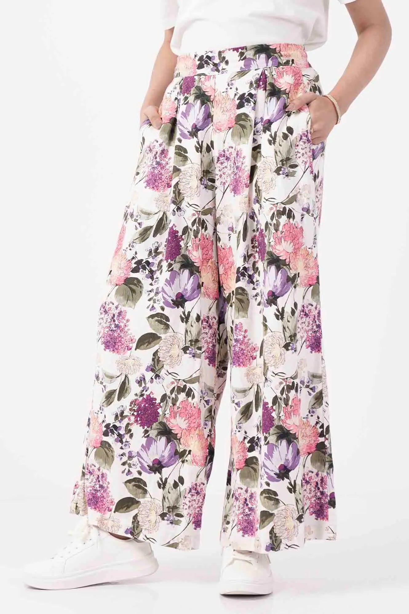 Women's Palazzo (Flower Print)