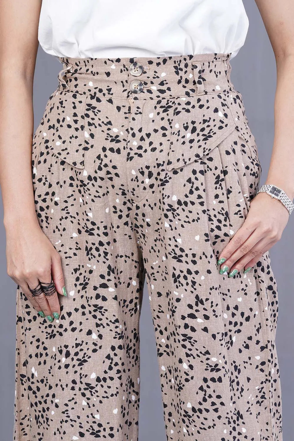 Women's Palazzo (Brown Printed)