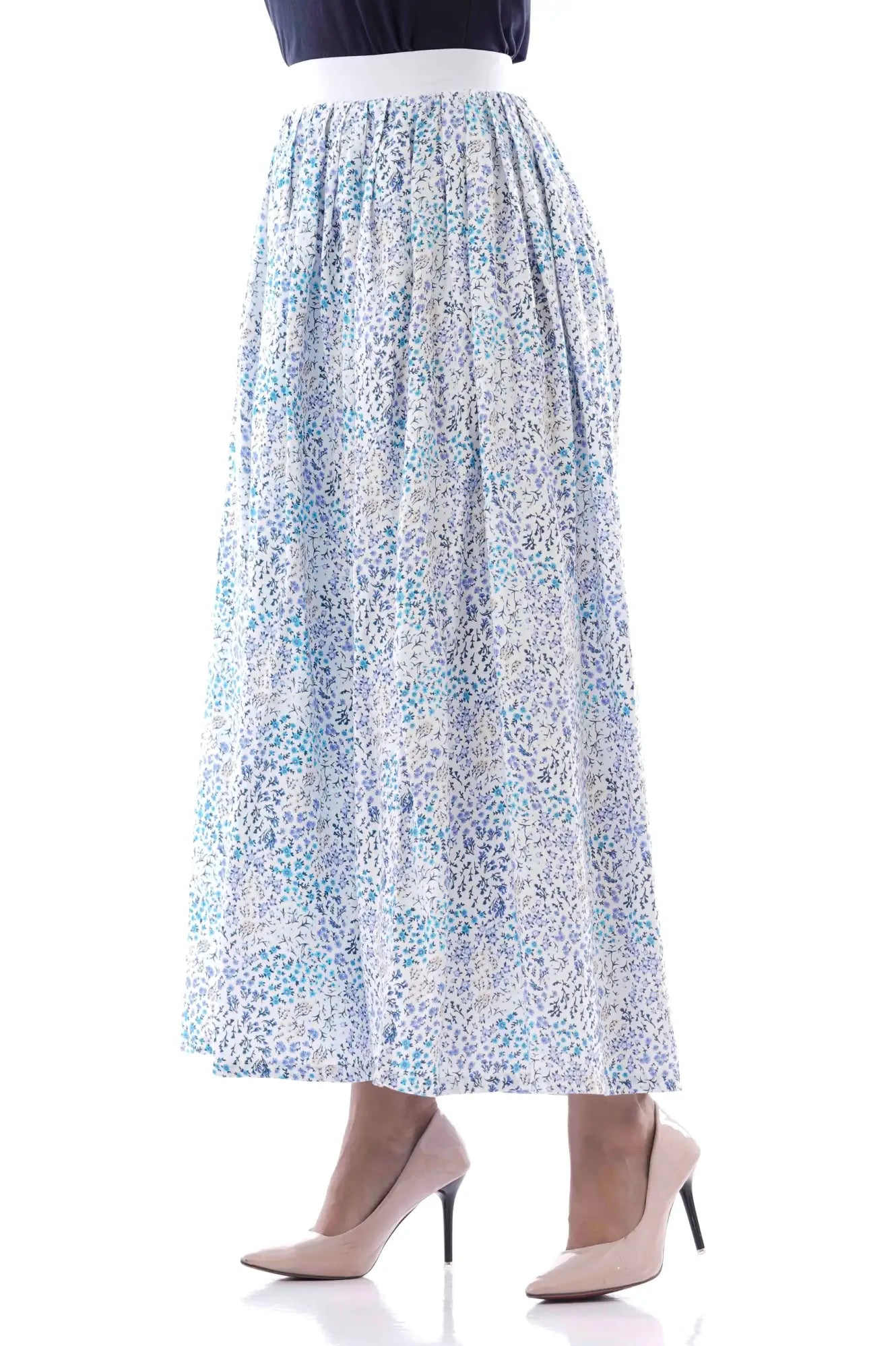 Women's Palazzo (White Printed)
