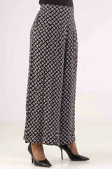 Women's Palazzo (Black Printed)